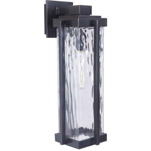 Pyrmont 1 Light Large Outdoor Wall Lantern in Oiled Bronze Gilded with Clear Hammered Glass CRAFTMADE