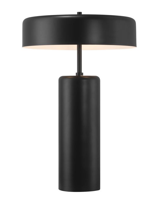 ##Antique Hardware## 3 Light Table Lamp in Flat Black