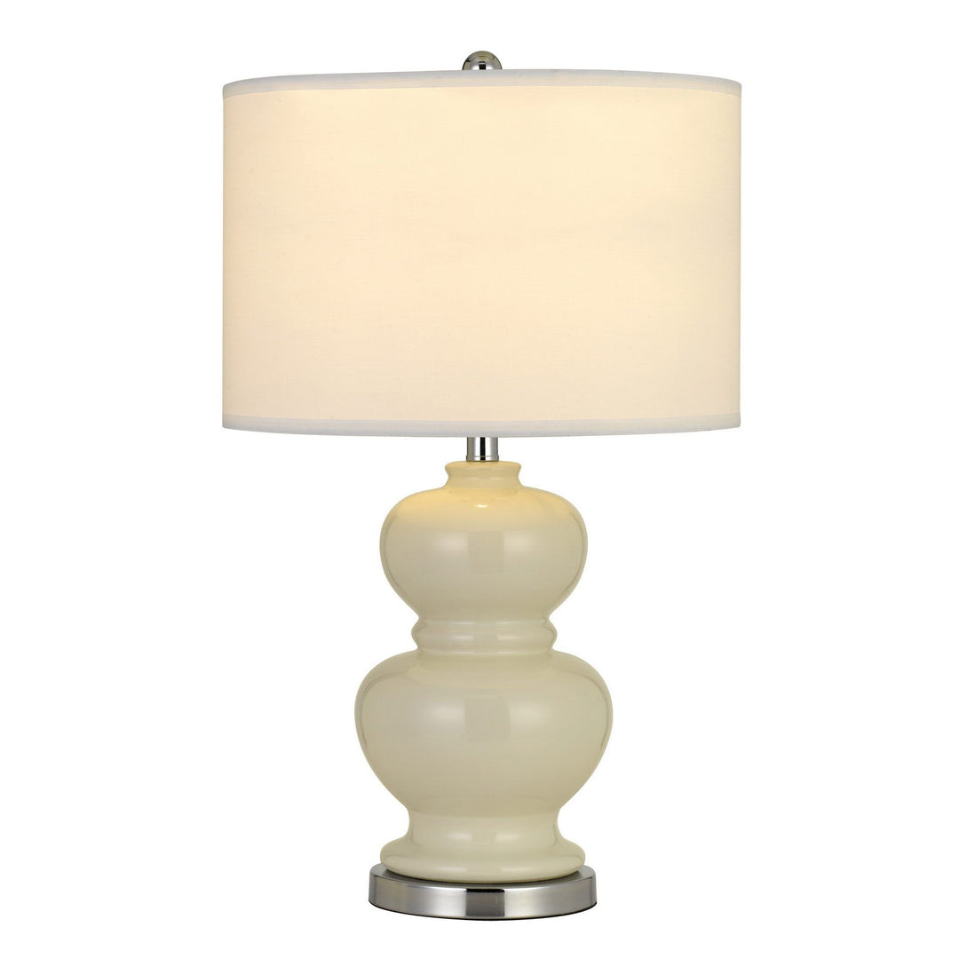 BERGAMO CERAMIC TABLE LAMP WITH HARDBACK WHITE FABRIC SHADE (SOLD AND PRICED AS PAIRS) Cal Lighting