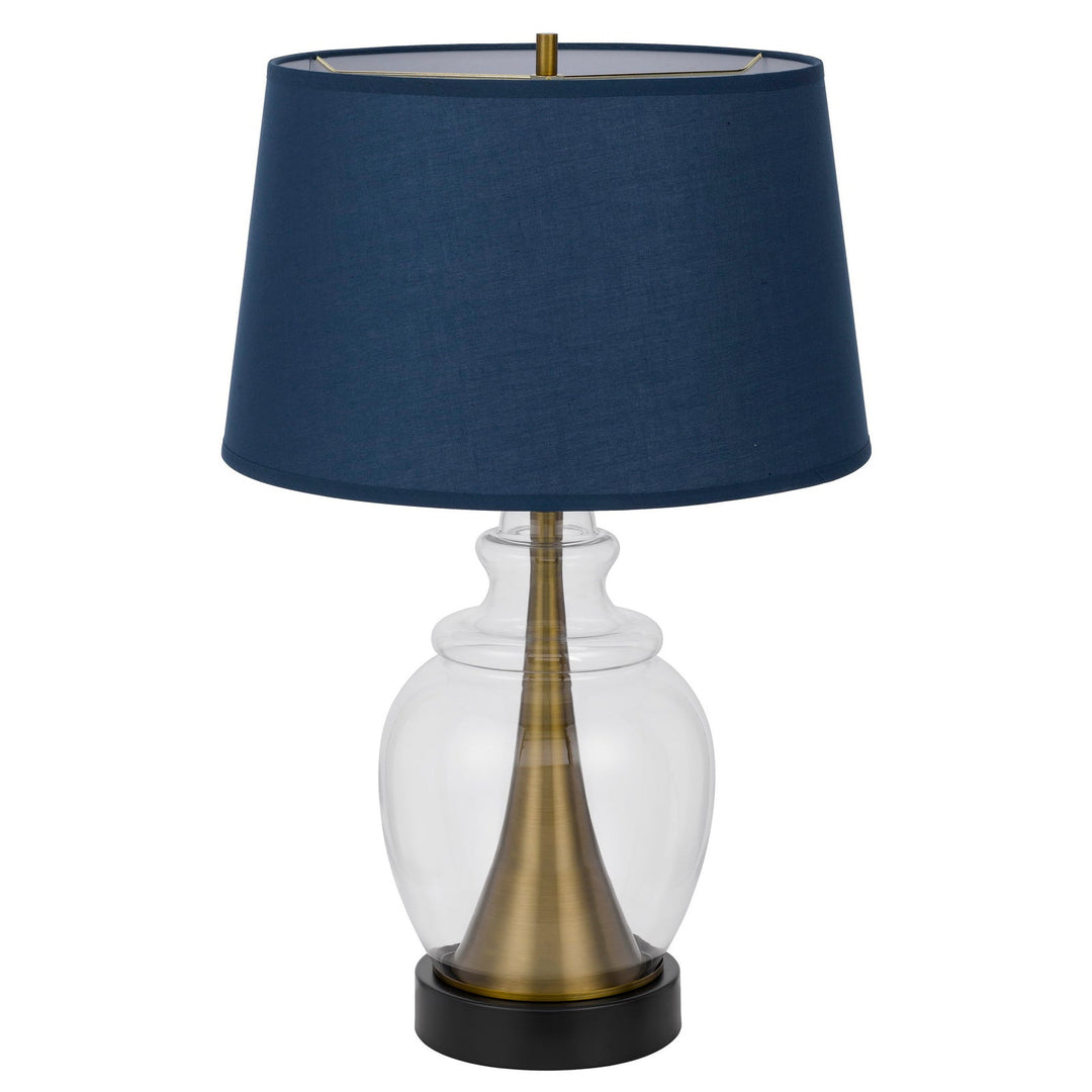 CUPOLA GLASS/METAL TABLE LAMP Cal Lighting