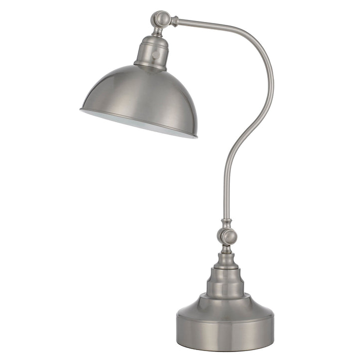INDUSTRIAL ADJUSTABLE METAL DOWNBRIDGE DESK LAMP WITH HALF DOME METAL SHADE Cal Lighting