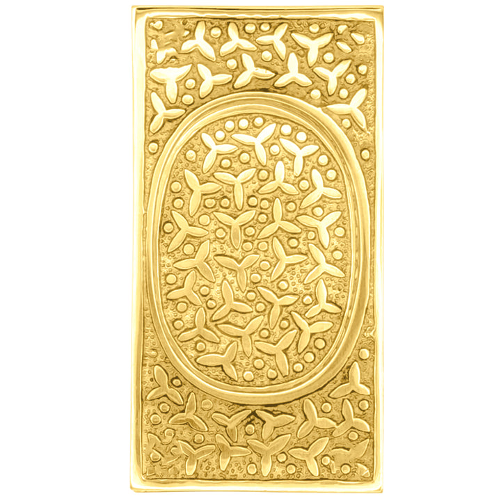 Rice Pattern Solid Brass Pocket Door Pull (Several Finish Available)