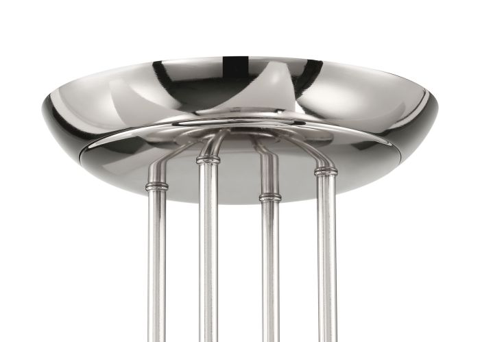 Antique Hardware 54" Cam in White/Polished Nickel w/ White Blades Ceiling Fan