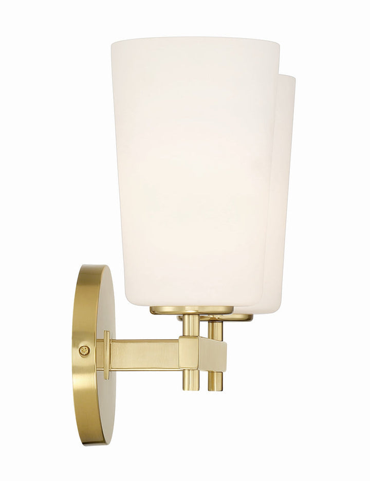 Crystorama Crystorama Colton 2 Light Aged Brass Bathroom Vanity