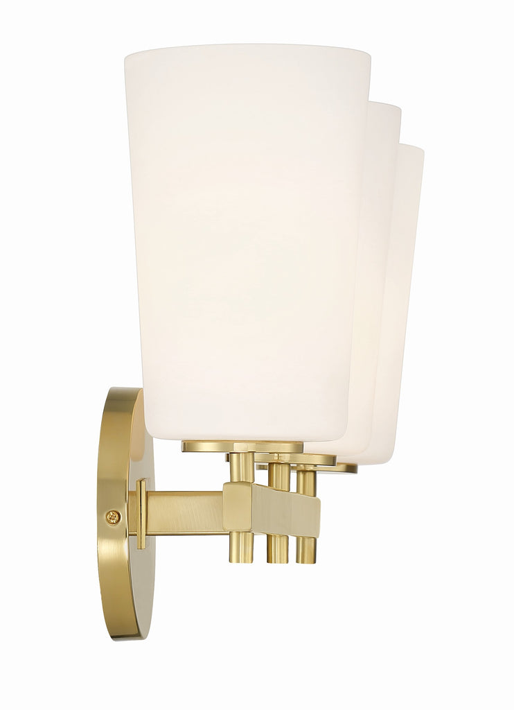 Crystorama Crystorama Colton 3 Light Aged Brass Bathroom Vanity