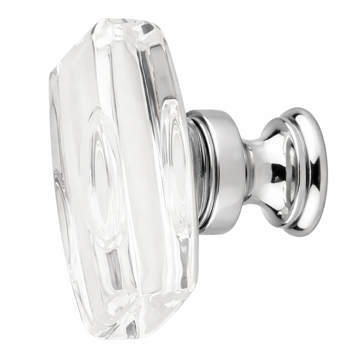 1 5/8 Inch Clear Crystal Glass Windsor Cabinet & Furniture Knob