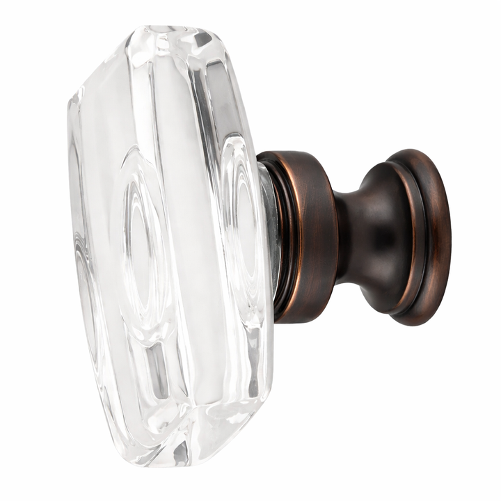 1 5/8 Inch Clear Crystal Glass Windsor Cabinet & Furniture Knob