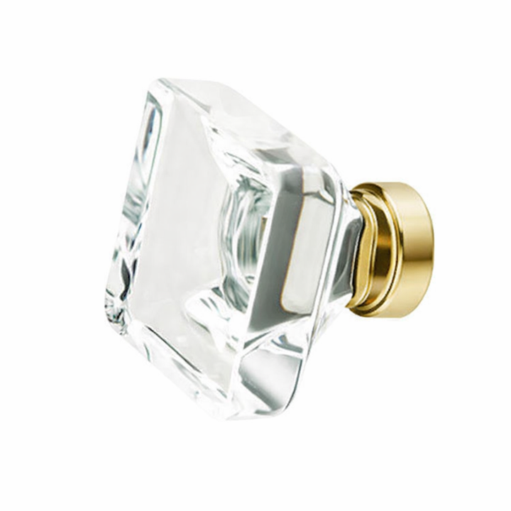 1 3/8 Inch Clear Crystal Glass Lido Cabinet & Furniture Knob