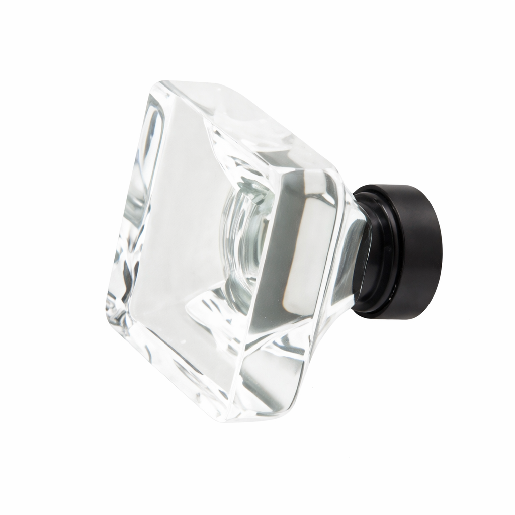 1 3/8 Inch Clear Crystal Glass Lido Cabinet & Furniture Knob