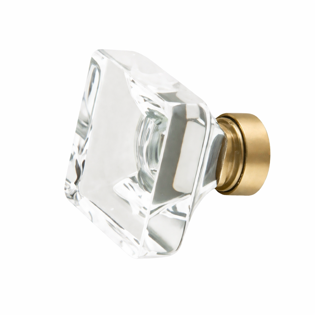 1 3/8 Inch Clear Crystal Glass Lido Cabinet & Furniture Knob