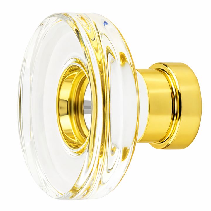 1 1/4 Inch Clear Crystal Glass Grayson Cabinet & Furniture Knob