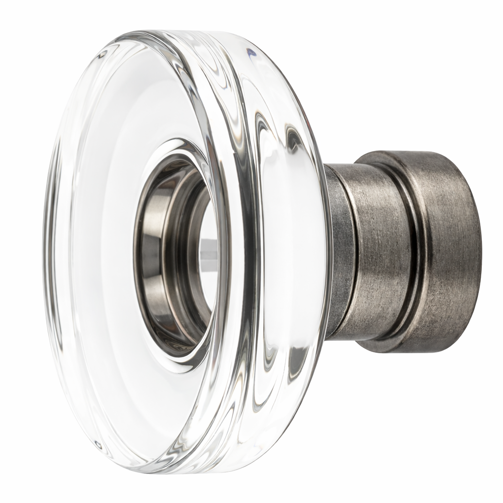 1 1/4 Inch Clear Crystal Glass Grayson Cabinet & Furniture Knob