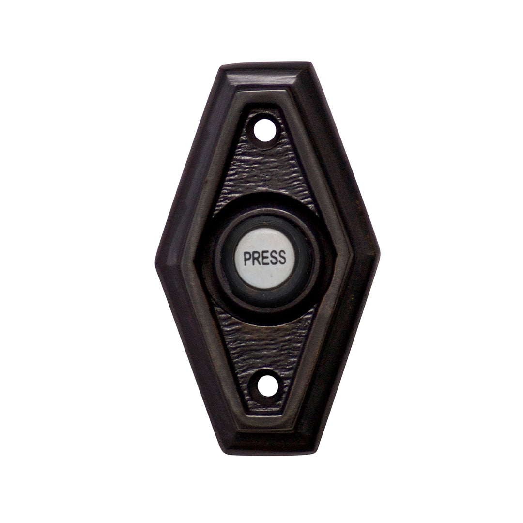 2 1/2 Inch Solid Brass Art Deco Style Doorbell Button (Several Finishes Available) COPPER MOUNTAIN HARDWARE