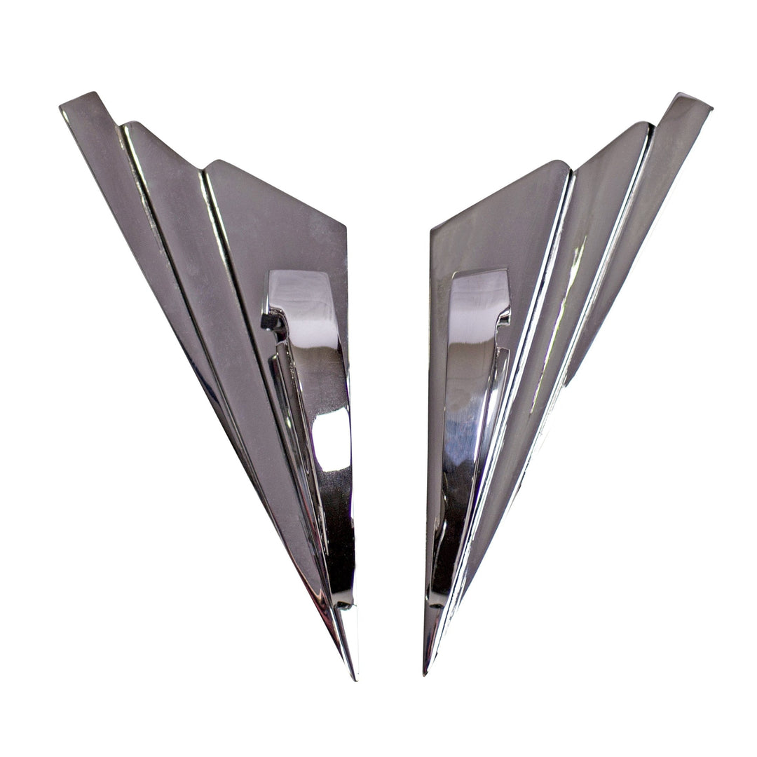 6 Inch Solid Brass Art Deco Style Cabinet and Furniture Pull Set (Polished Chrome Finish) COPPER MOUNTAIN HARDWARE