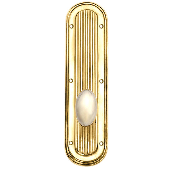Art Deco Oval Door Knob & Backplate