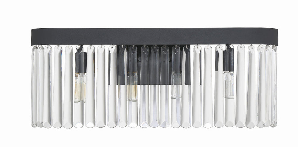 Crystorama Crystorama Emory 4 Light Black Forged Bathroom Vanity