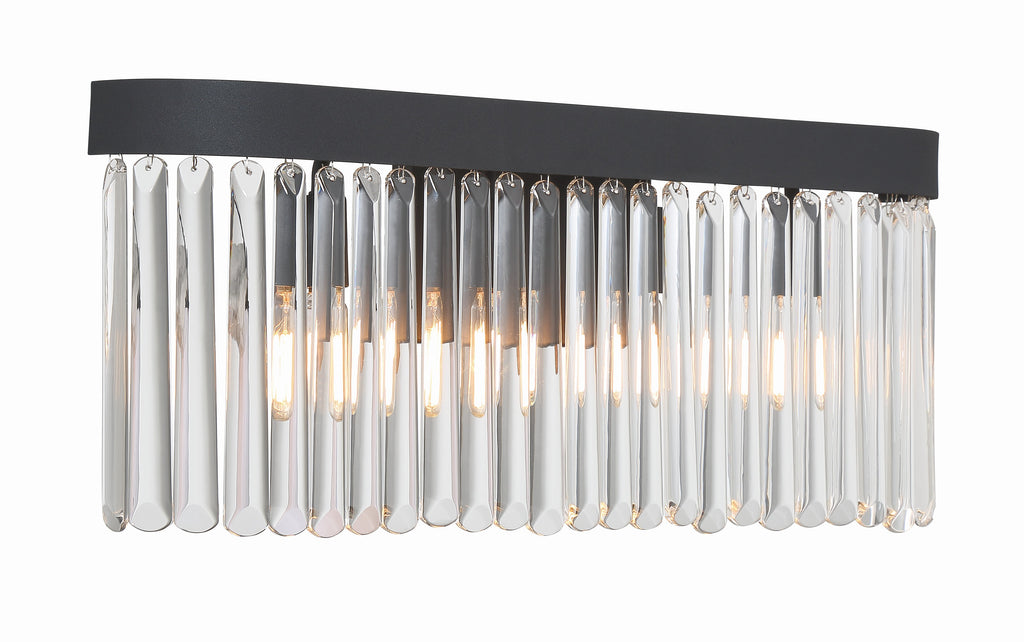 Crystorama Crystorama Emory 4 Light Black Forged Bathroom Vanity