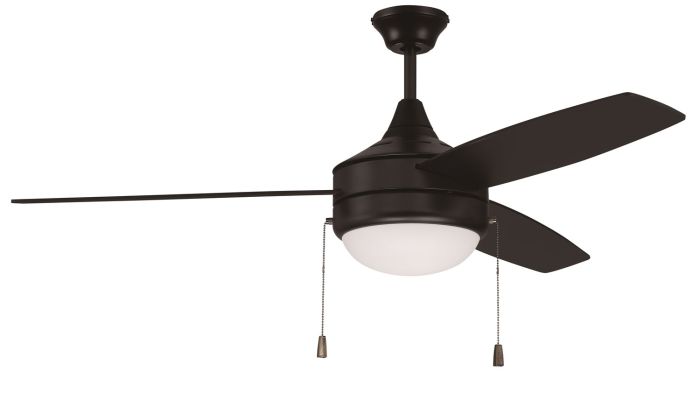 Antique Hardware 52" Phaze Energy Star 3 in Flat Black w/ Flat Black/Greywood Blades Ceiling Fan