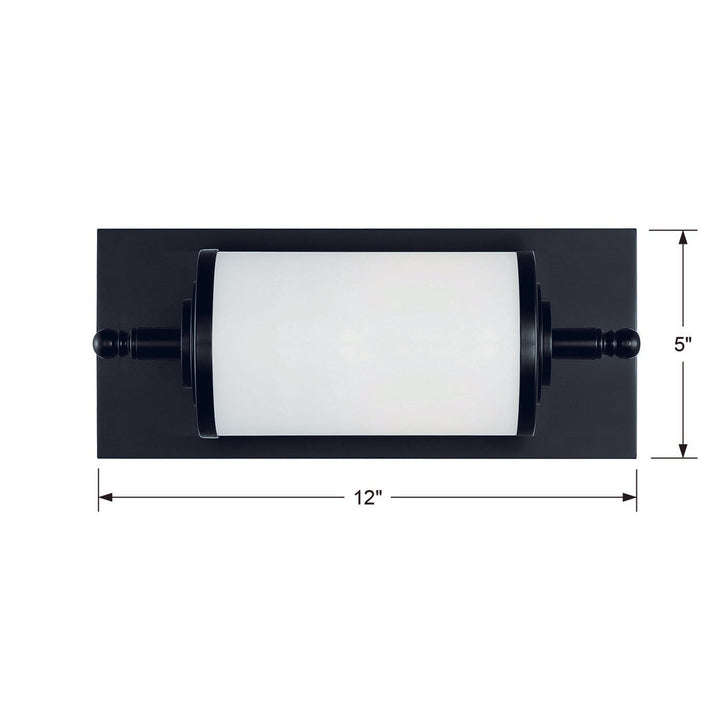 Crystorama Crystorama Foster 1 Light Matte Black Bathroom Vanity