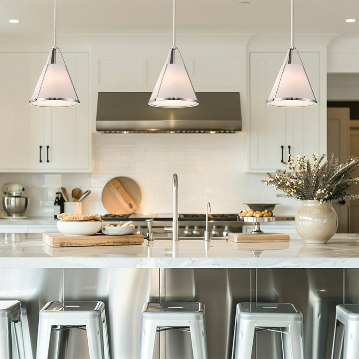Crystorama Crystorama Fulton 1 Light Polished Nickel Pendant