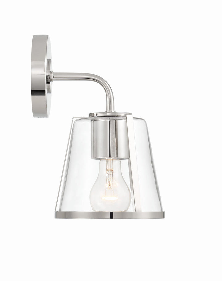 Fulton 1 Light Polished Nickel Bathroom Vanity Crystorama