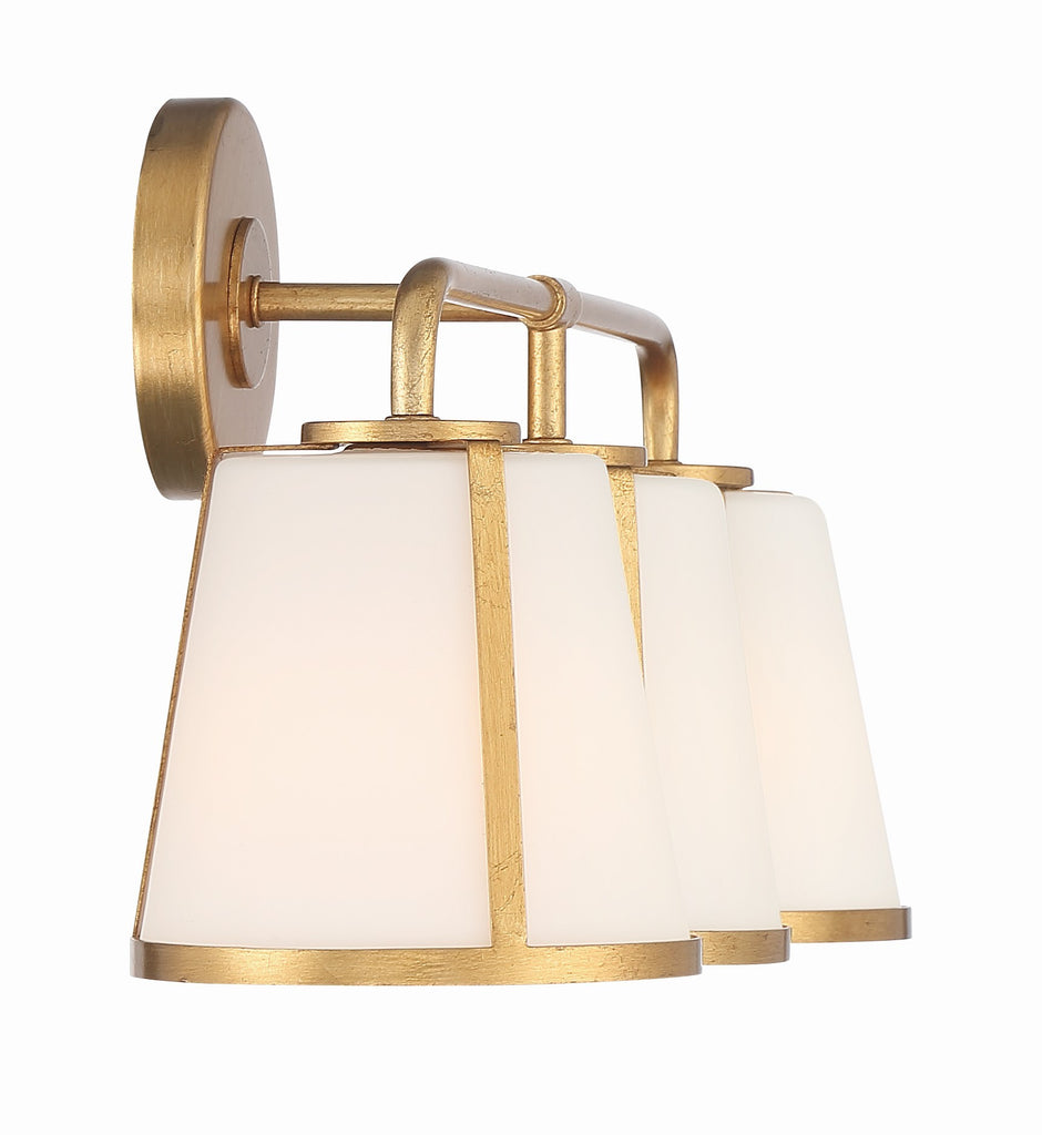 Crystorama Crystorama Fulton 3 Light Antique Gold Bathroom Vanity