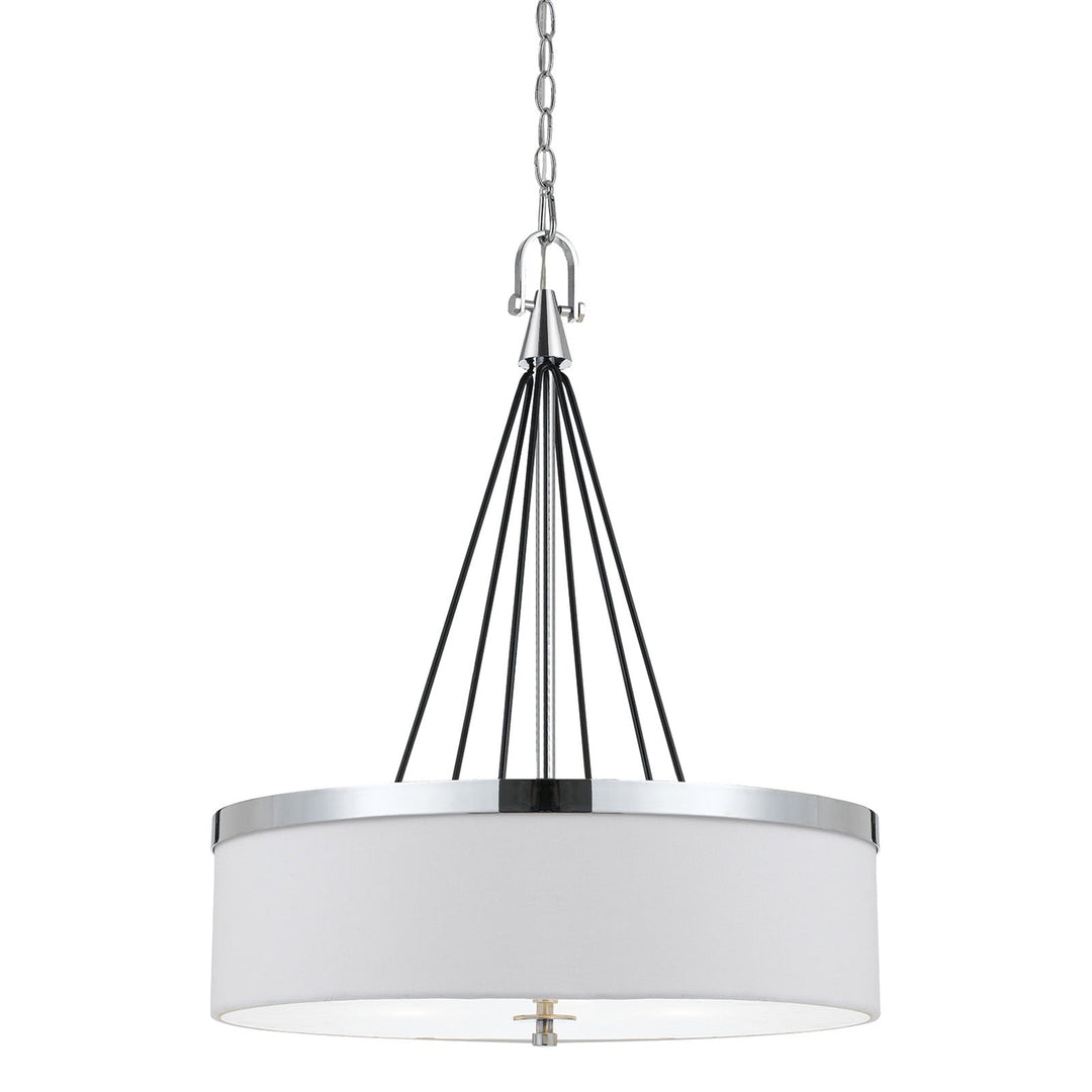 60W X 3 RIMINI PENDANT FIXTURE WITH HARDBACK FABRIC SHADE Cal Lighting