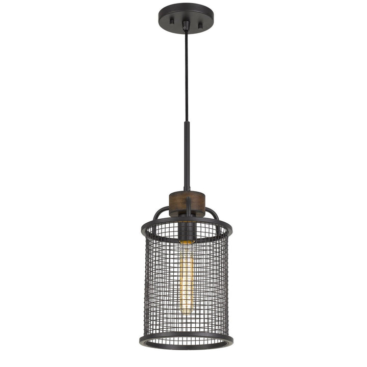 ABERDEEN MESH METAL/WOOD PENDANT LIGHT (EDISON BULB NOT INCLUDED) Cal Lighting