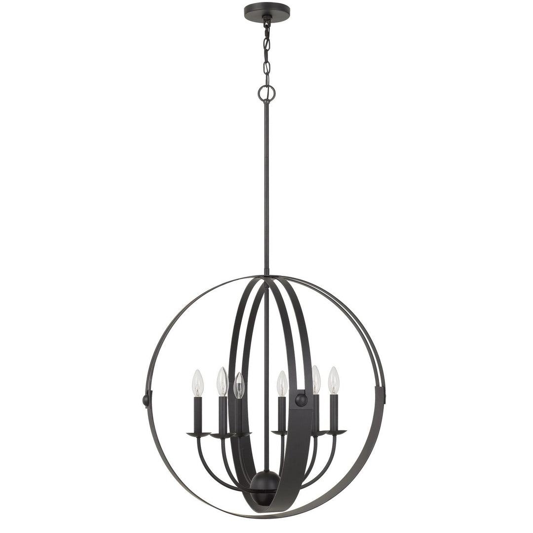 60W X 6 VALAIS METAL CHANDELIER Cal Lighting