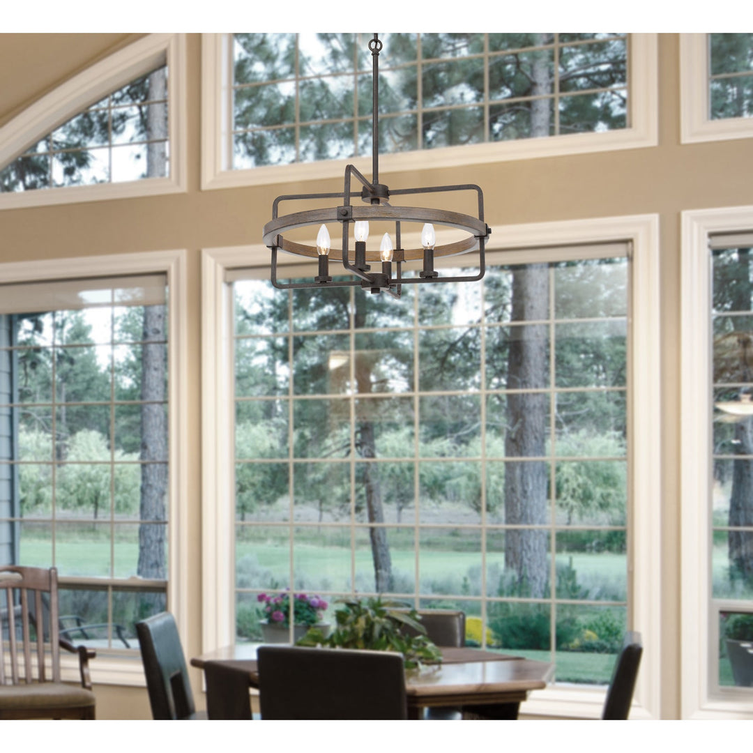 60W X 4 RAWLINS METAL CHANDELIER Cal Lighting