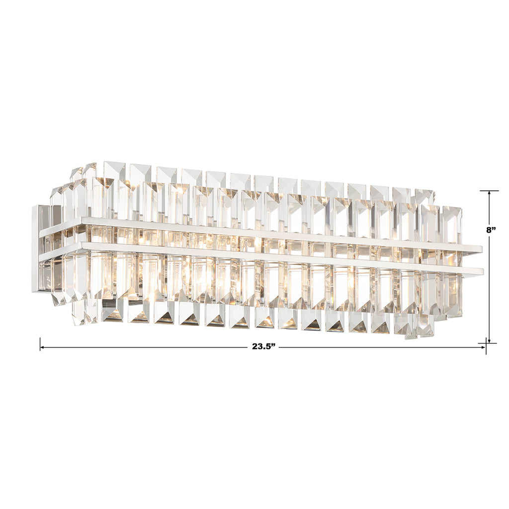 Crystorama Crystorama Hayes 4 Light Polished Nickel Bathroom Vanity