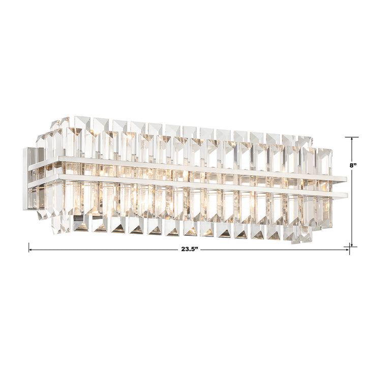 Crystorama Crystorama Hayes 4 Light Polished Nickel Bathroom Vanity