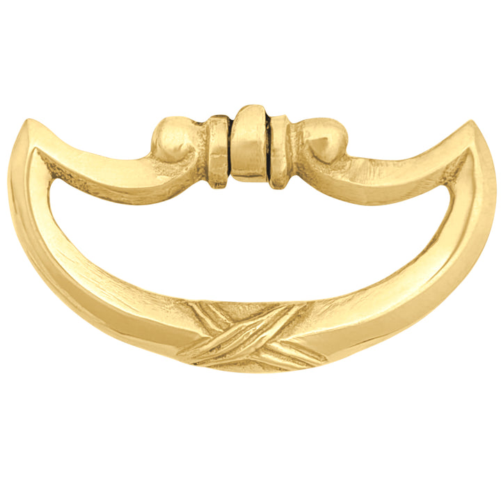 2 1/2 Inch by 1 1/4 Inch Ribbon & Reed Bail Pull (Several Finishes Available)