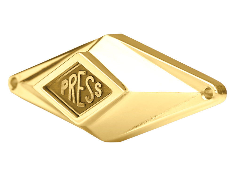 3 1/4 Inch Solid Brass Art Deco Diamond Doorbell
