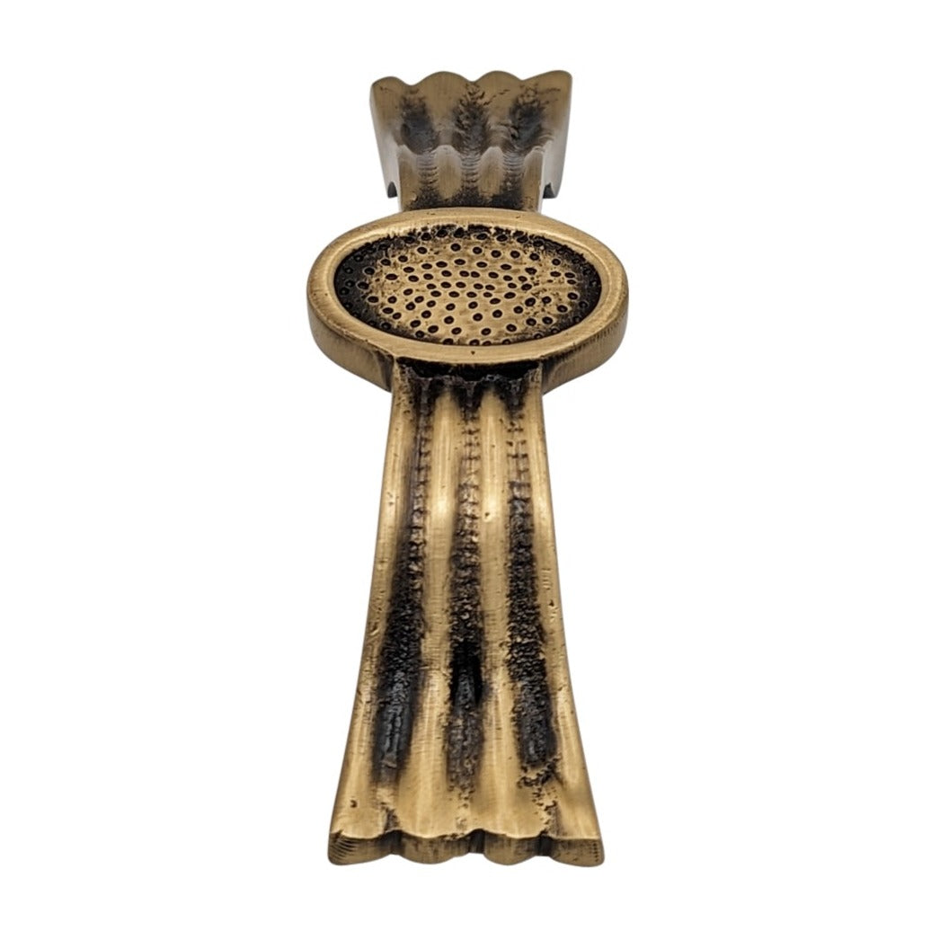 4 3/8 Inch Overall (3 1/4 Inch c-c) Solid Brass Hammered Drawer Pull COPPER MOUNTAIN HARDWARE