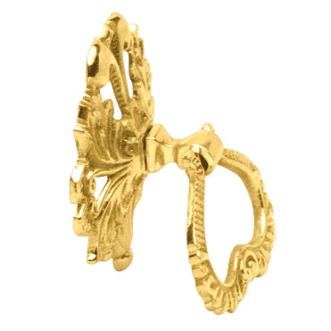 3 Inch Victorian Leaves Drop Ring Pull