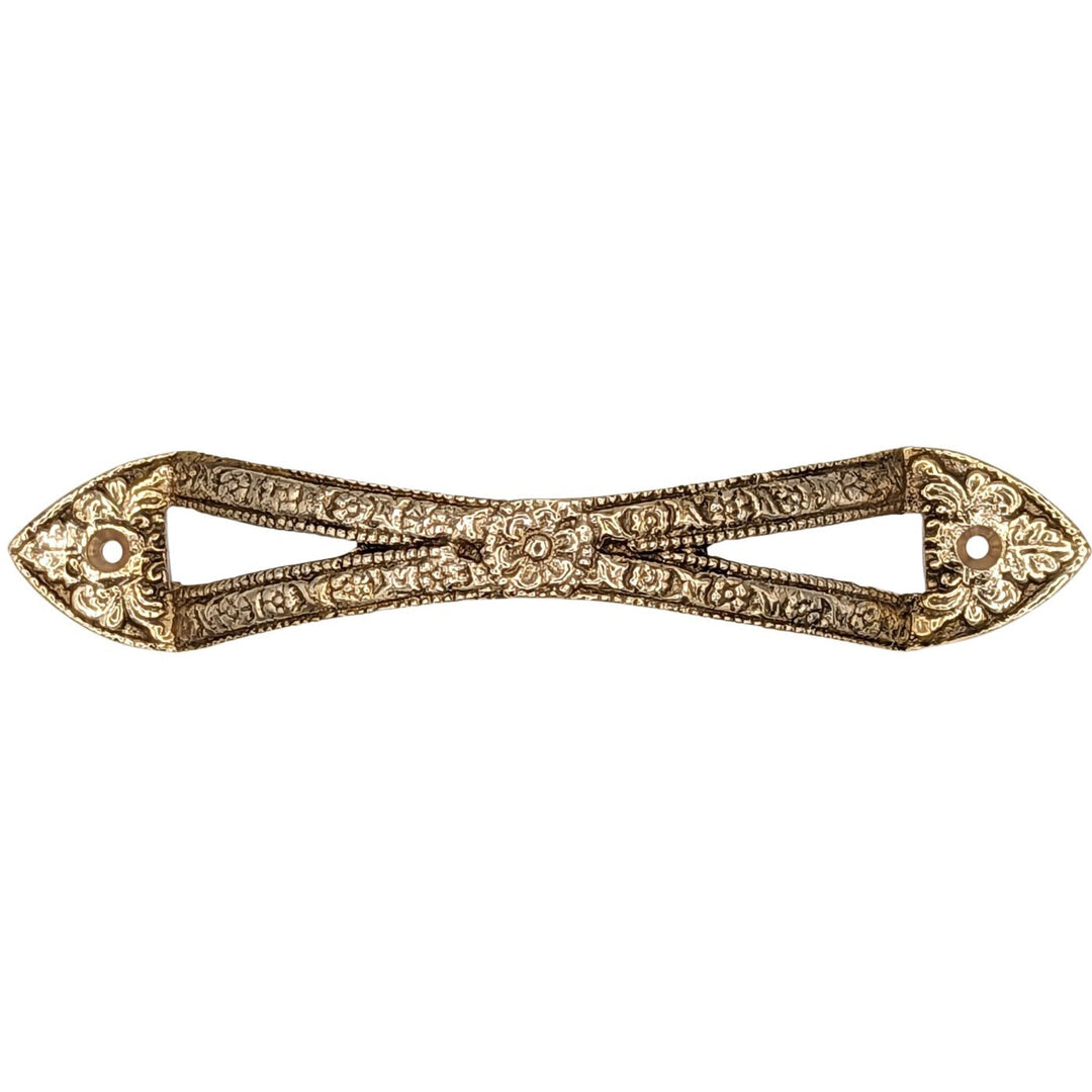 6 Inch (4 3/5 Inch C-C) Floral Style Cabinet or Furniture Pull Handle COPPER MOUNTAIN HARDWARE