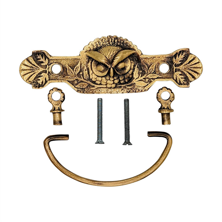 5 Inch (3 Inch c-c) Eastlake Owl Bail Pull COPPER MOUNTAIN HARDWARE