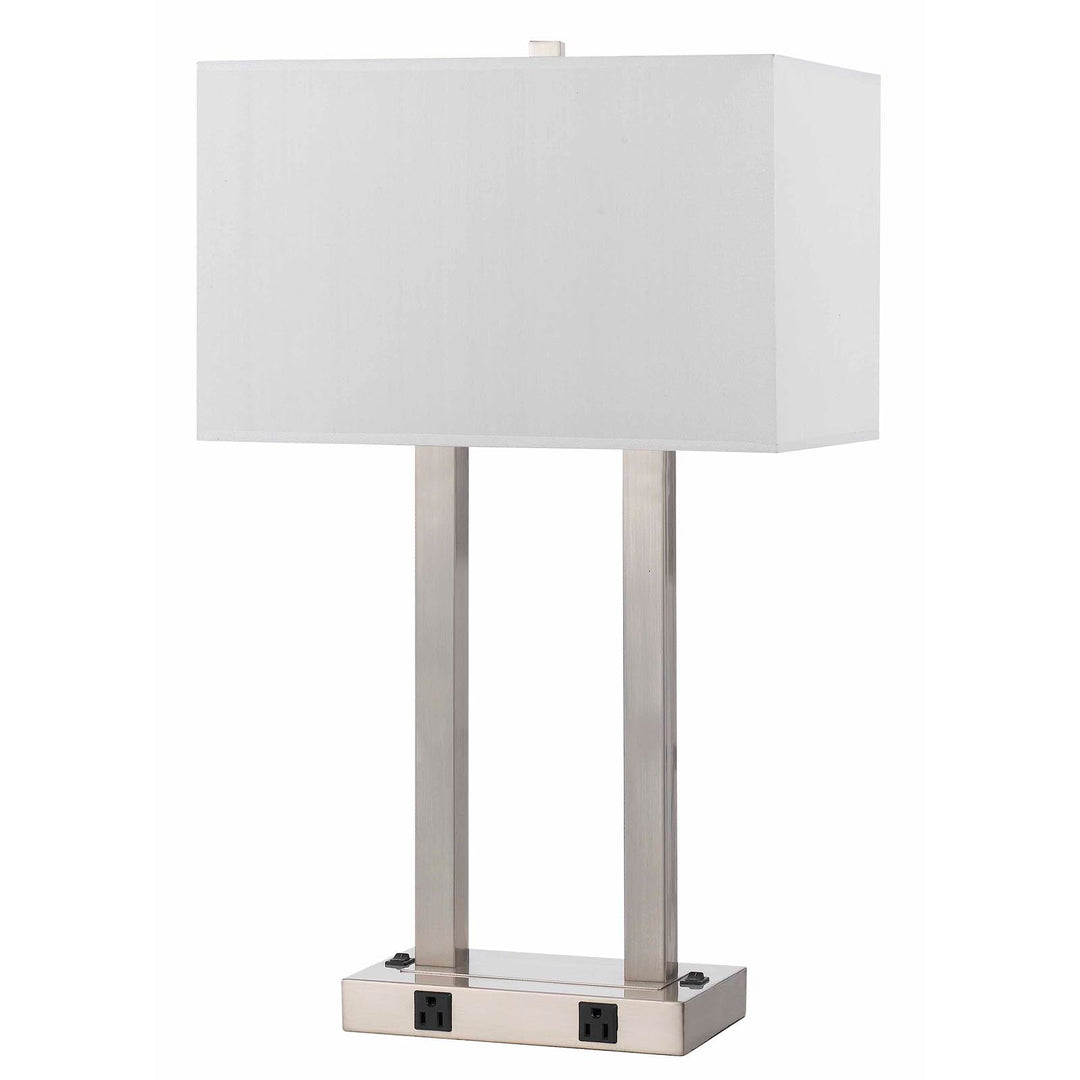 60W X 2 METAL DESK LAMP W/TWO OUTLE Cal Lighting