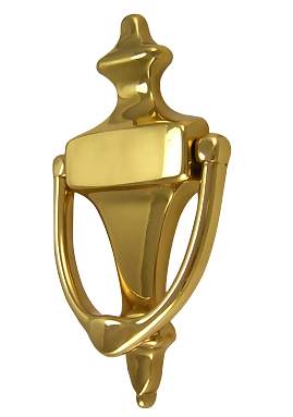 6 Inch (4 1/4 Inch c-c) Solid Brass Traditional Door Knocker COPPER MOUNTAIN HARDWARE