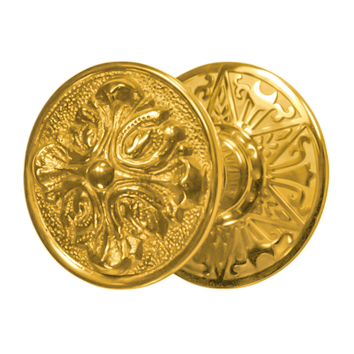 Eastlake Rosette Door Set with Romanesque Door Knobs (Several Finishes Available)