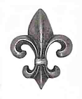 2 1/2 Inch Pewter Fleur De Lis Cabinet & Furniture Knob COPPER MOUNTAIN HARDWARE