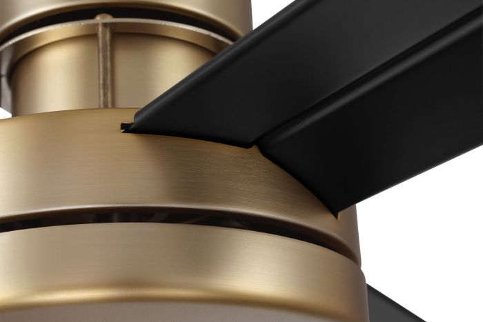 ##Antique Hardware## 54" Mondo in Satin Brass w/ Flat Black Blades