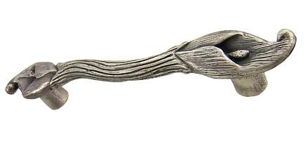 5 1/4 Inch (4 Inch c-c) Antique Pewter Calla Lily Pull COPPER MOUNTAIN HARDWARE