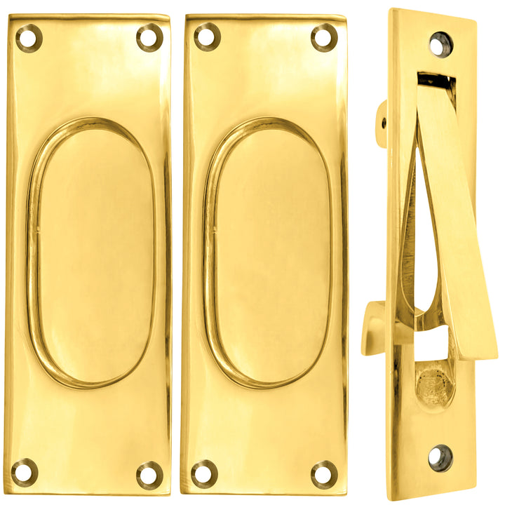 Traditional Rectangular Pocket Door Set (Several Finishes Available)