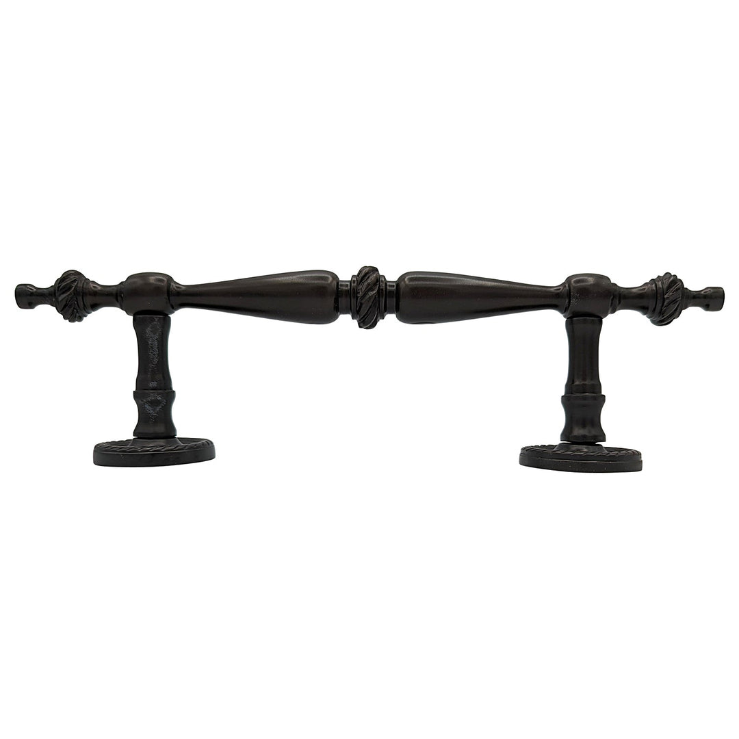 9 1/2 Inch Overall (6 Inch C-C) Solid Brass Georgian Style Handle (Several Finishes Available) COPPER MOUNTAIN HARDWARE