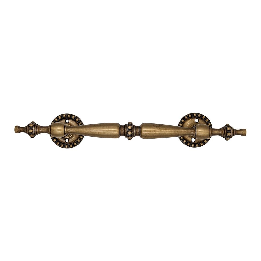 9 3/4 Inch Solid Brass Estate Beaded Handle COPPER MOUNTAIN HARDWARE