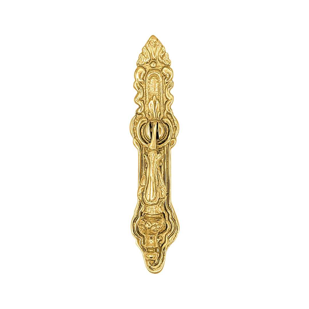 4 Inch Solid Brass Baroque / Rococo Drop Pull