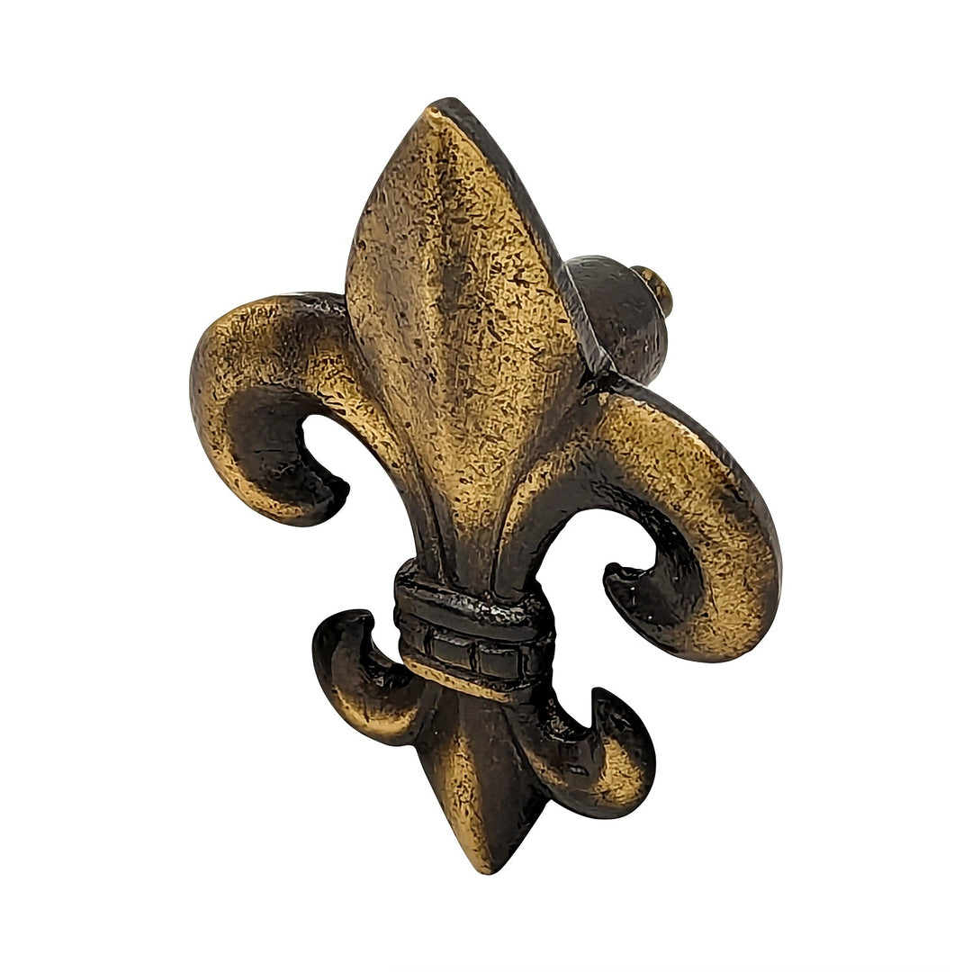 COPPER MOUNTAIN HARDWARE Large Oversized Antique Fleur de Lis Cabinet & Furniture Knob