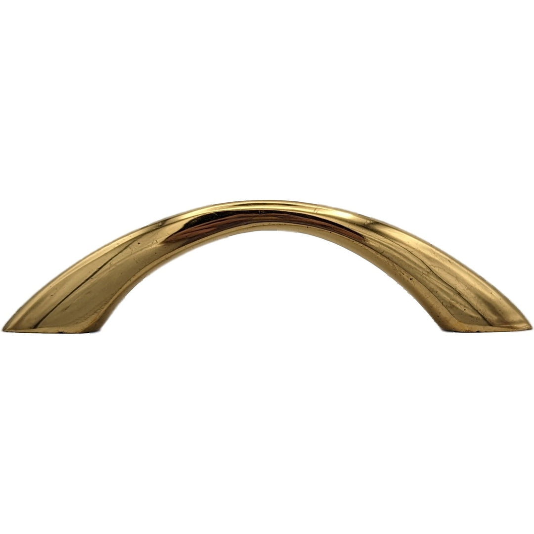 COPPER MOUNTAIN HARDWARE Brass Curved Traditional Cabinet & Furniture Pull